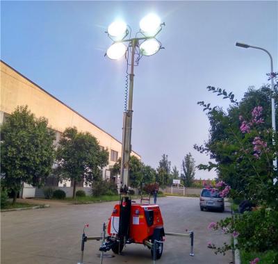 9米照明车应急救援移动工程照明灯塔 户外助力工地施工升降式拖车